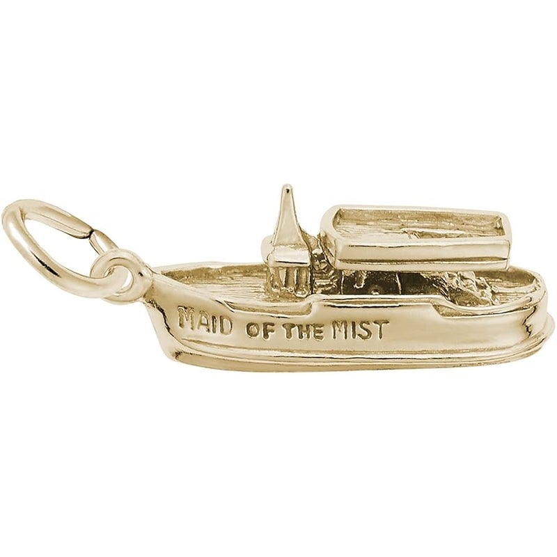 10k Yellow Gold Maid of The Mist Charm, Charms for Bracelets and Necklaces